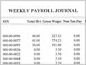 Weekly Payroll Journal